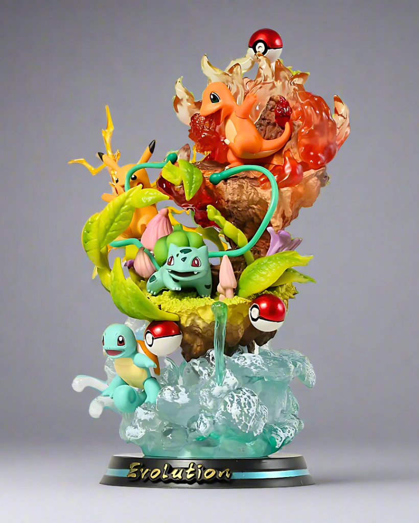 The Starter Legends: Pikachu, Charmander, Bulbasaur, & Squirtle 25cm (10") Collector Statue