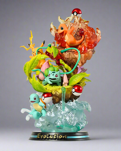 The Starter Legends: Pikachu, Charmander, Bulbasaur, & Squirtle 25cm (10") Collector Statue