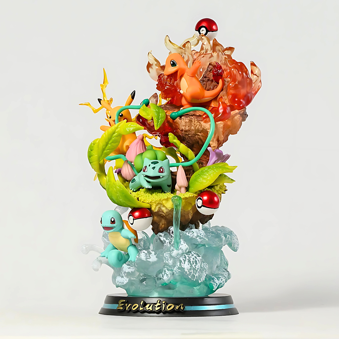 The Starter Legends: Pikachu, Charmander, Bulbasaur, & Squirtle 25cm (10") PVC Statue