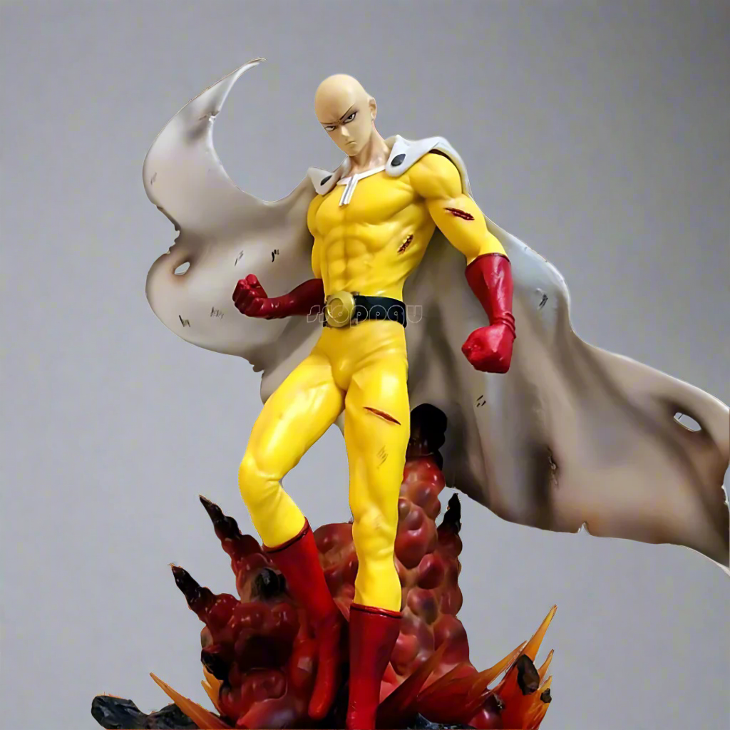 One Punch Man Anime Figure Bald Warrior Saitama 43cm (17") PVC Statue