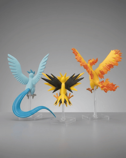 Pokemon Anime Figure Wings of Kanto Moltres, Zapdos & Articuno 4cm (1.6") Collector Statue