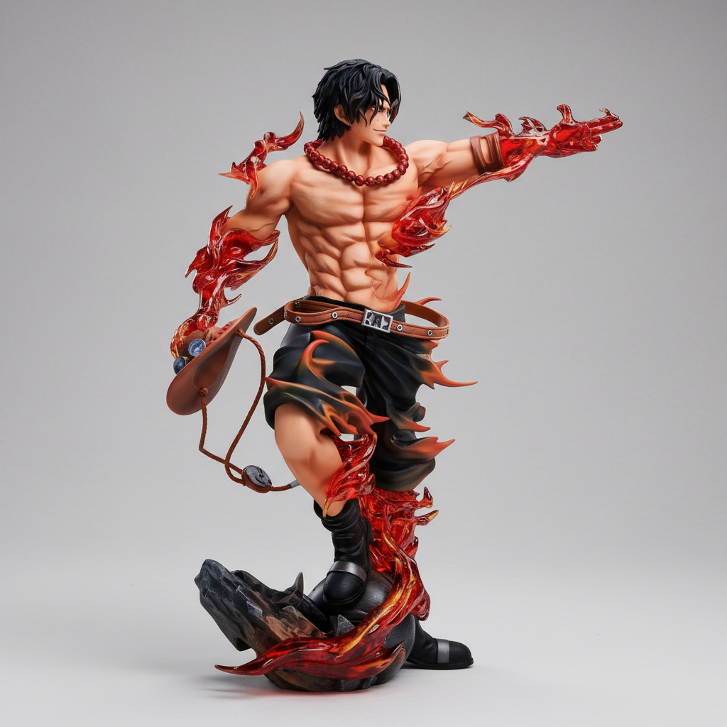 One Piece Anime Figure Hellfire Fist Portgas D. Ace 26cm (11") PVC Statue