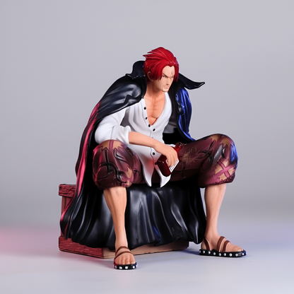 One Piece Shanks PVC figure seated – right profile with bottle