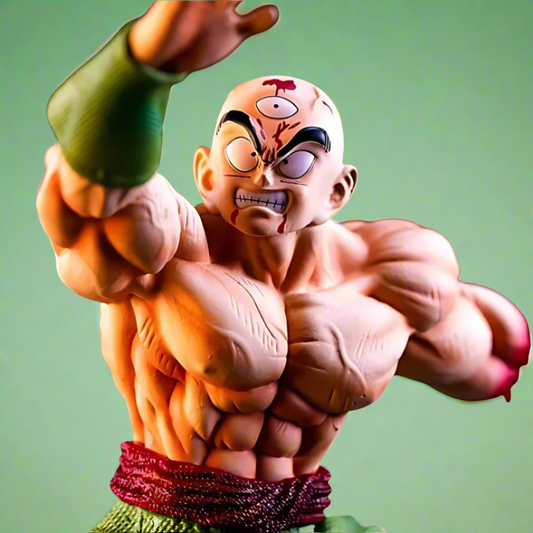 Figura de anime de Dragon Ball, Tien Shinhan, brazo roto, estatua de PVC de 25 cm (10")