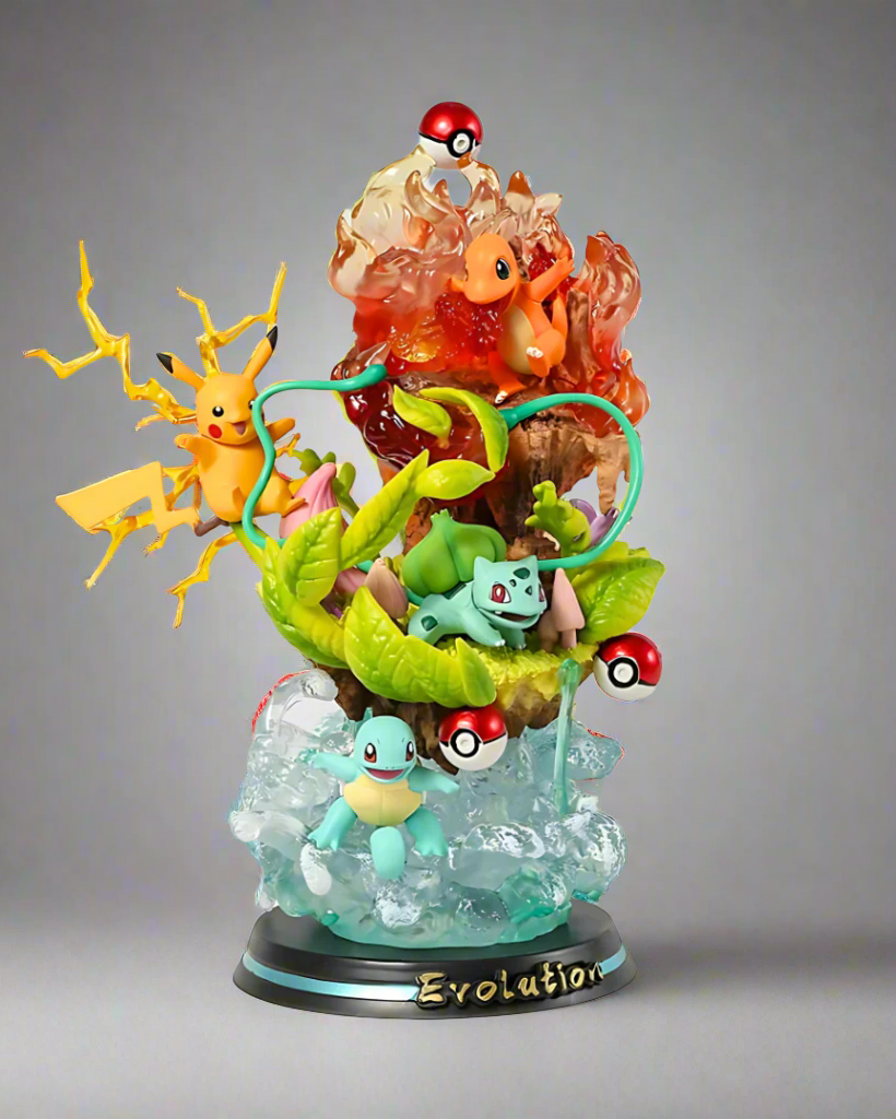 The Starter Legends: Pikachu, Charmander, Bulbasaur, & Squirtle 25cm (10") Collector Statue