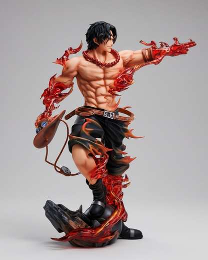 One Piece Anime Figure Hellfire Fist Portgas D. Ace 26cm (11") PVC Statue