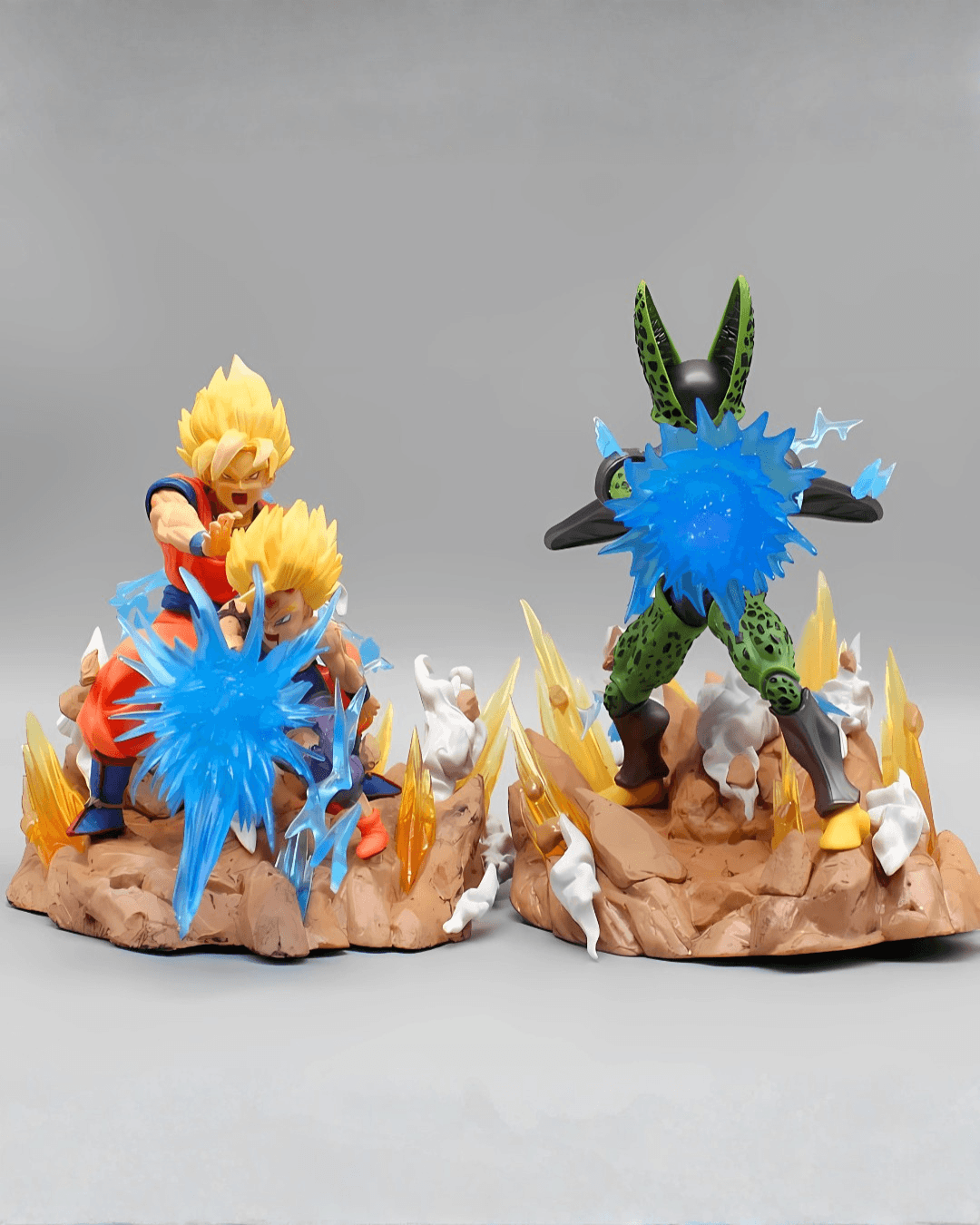 Dragon Ball Anime Figure Birth of a Warrior Gohan & Goku Vs. Cell Collector Statue