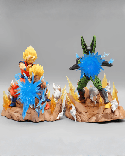 Dragon Ball Anime Figure Birth of a Warrior Gohan & Goku Vs. Cell Collector Statue