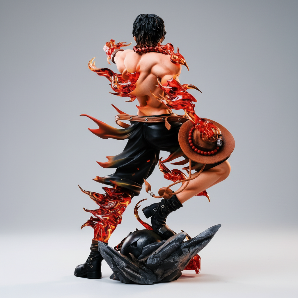 One Piece Anime Figure Hellfire Fist Portgas D. Ace 26cm (11") PVC Statue
