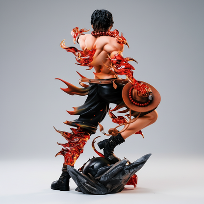One Piece Anime Figure Hellfire Fist Portgas D. Ace 26cm (11") PVC Statue