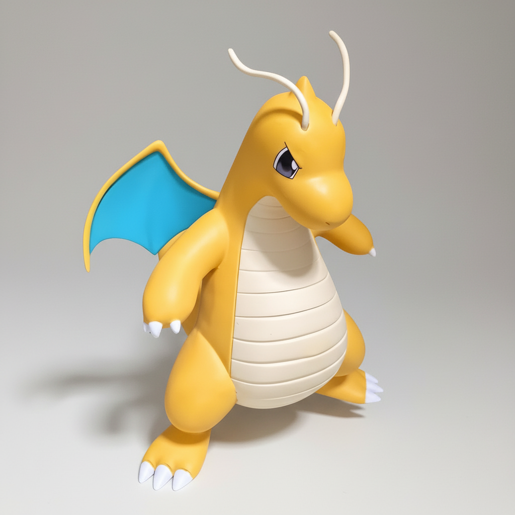 Dragonite anime statue angled left – PVC figure with bright wings