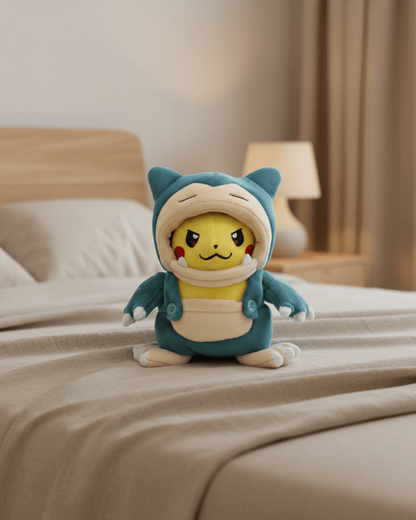 Pokémon Anime Plush Toy Thunder Napper Pikachu Cosplay Snorlax 22cm (9") Plushie