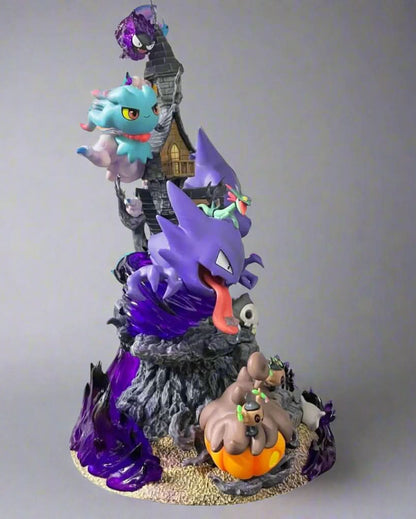 Pokémon Anime Figure Whisper in the Mist Gastly, Haunter & Gengar 31cm (12") Collector Statue