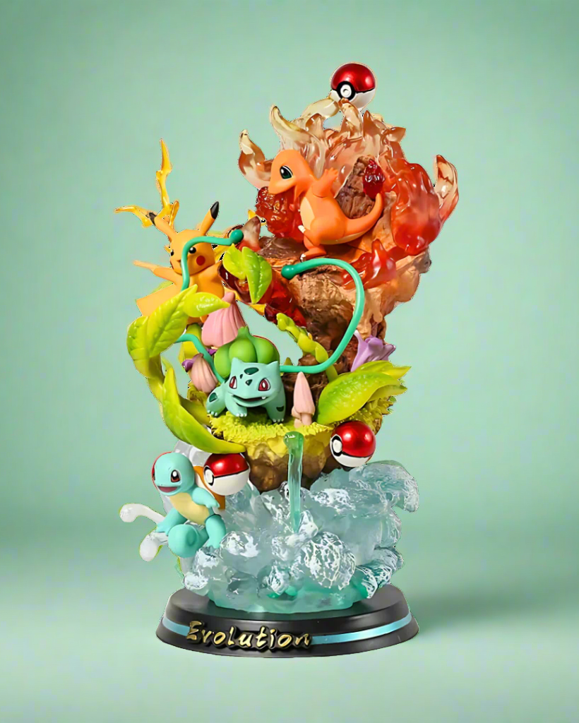 The Starter Legends: Pikachu, Charmander, Bulbasaur, & Squirtle 25cm (10") Collector Statue