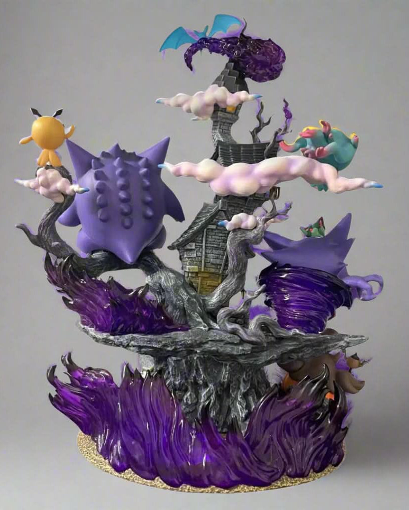 Pokémon Anime Figure Whisper in the Mist Gastly, Haunter & Gengar 31cm (12") Collector Statue