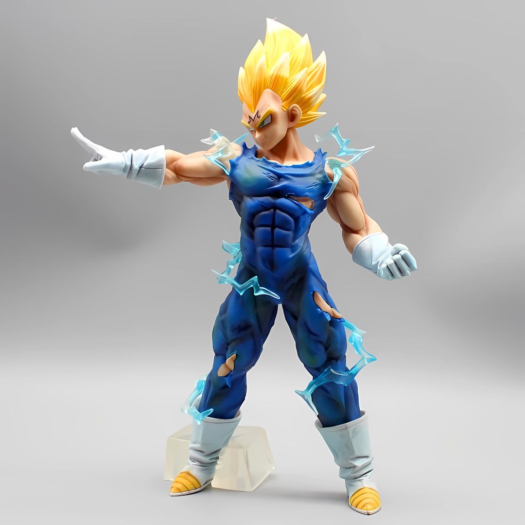 Figura de acción de Dragon Ball Vegeta de 27,5 cm con diseño de mano de elevación demonizada, modelo de estatua coleccionable, decoración de escritorio, juguetes de regalo para niños.