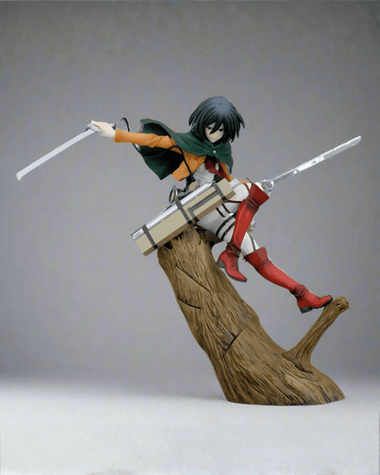 Figurine d'anime Attack On Titans Blade of Freedom Mikasa Ackerman 35 cm (14") Statue en PVC