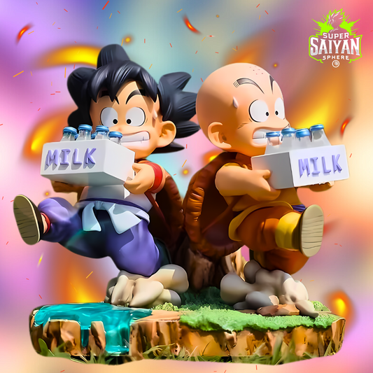 Milk Madness Goku y Krilin - Dragon Ball Coleccionable 6"