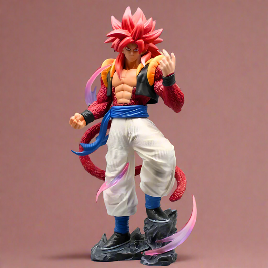 Figura de anime Dragon Ball GT Primal Fusion SSJ4 Gogeta, estatua de PVC de 25 cm (10")