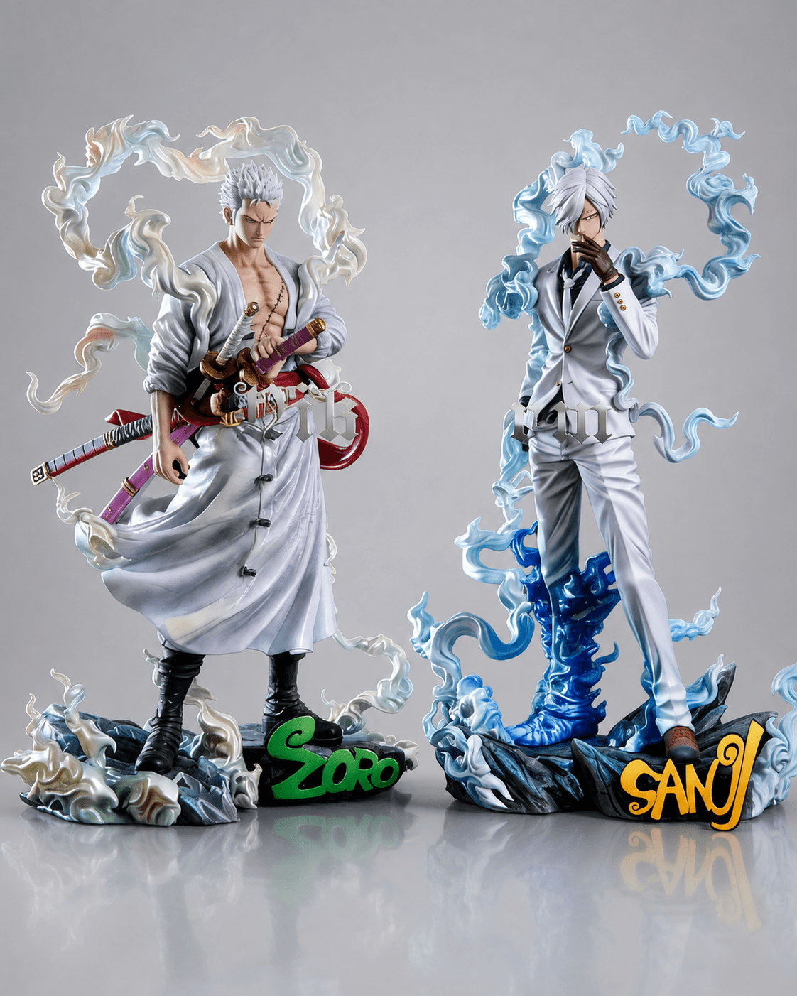 One Piece Anime Figure Nika Sanji Nika Zoro 28cm (11") Collector Statue