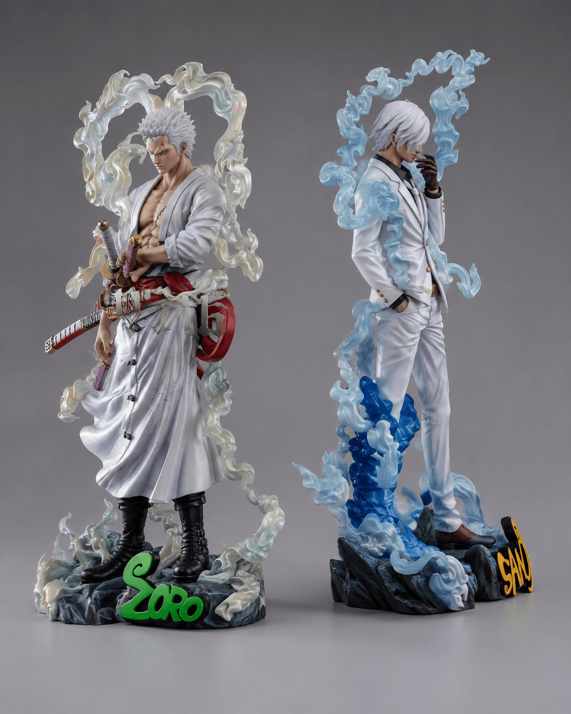 One Piece Anime Figure Nika Sanji Nika Zoro 28cm (11") Collector Statue