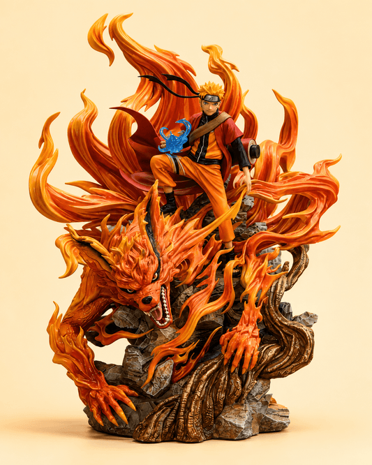 Naruto Anime Figure Naruto GK Sennin Mode Naruto Kurama 42cm ( 16.5") Collector Statue