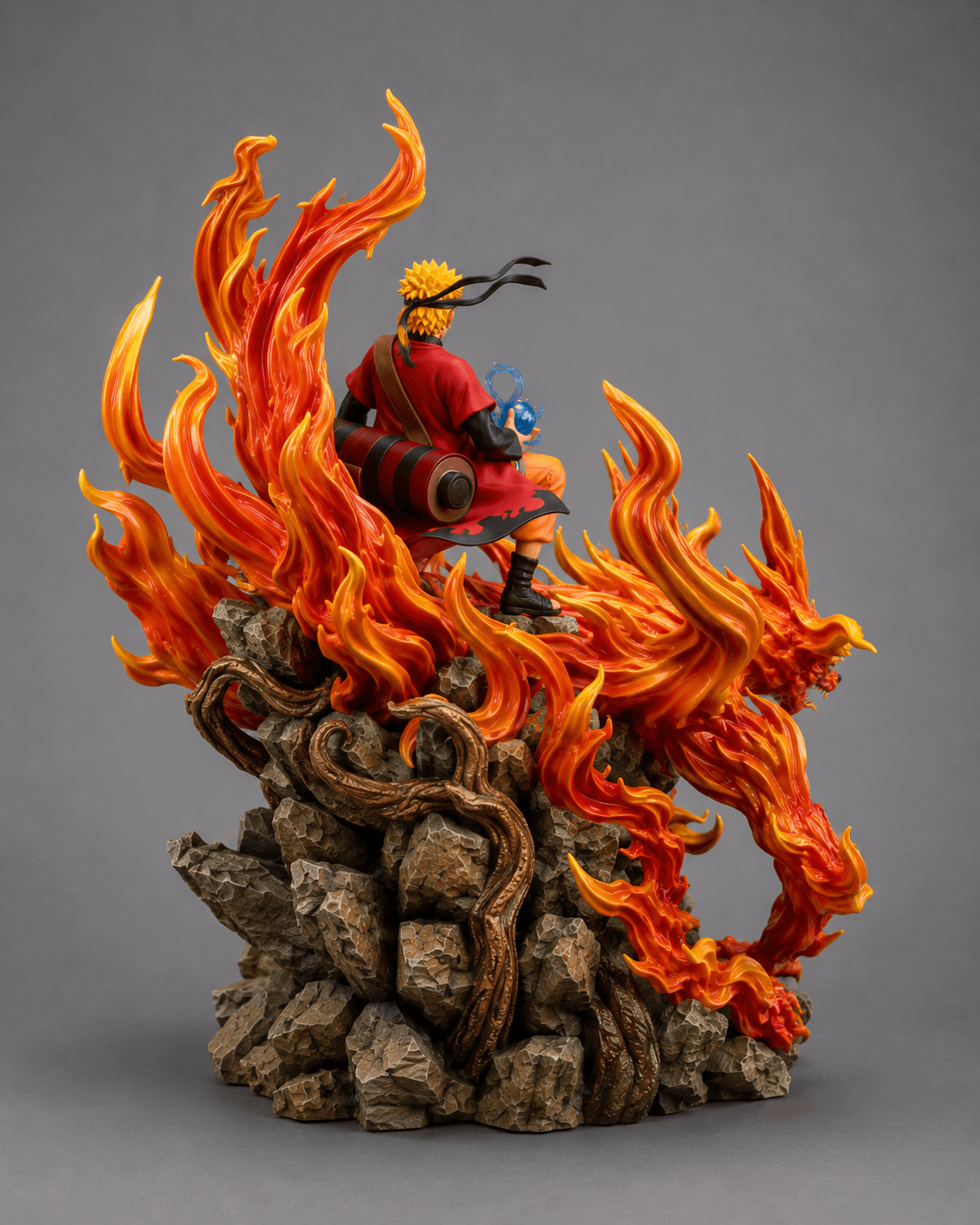 Naruto Anime Figure Naruto GK Sennin Mode Naruto Kurama 42cm ( 16.5") Collector Statue