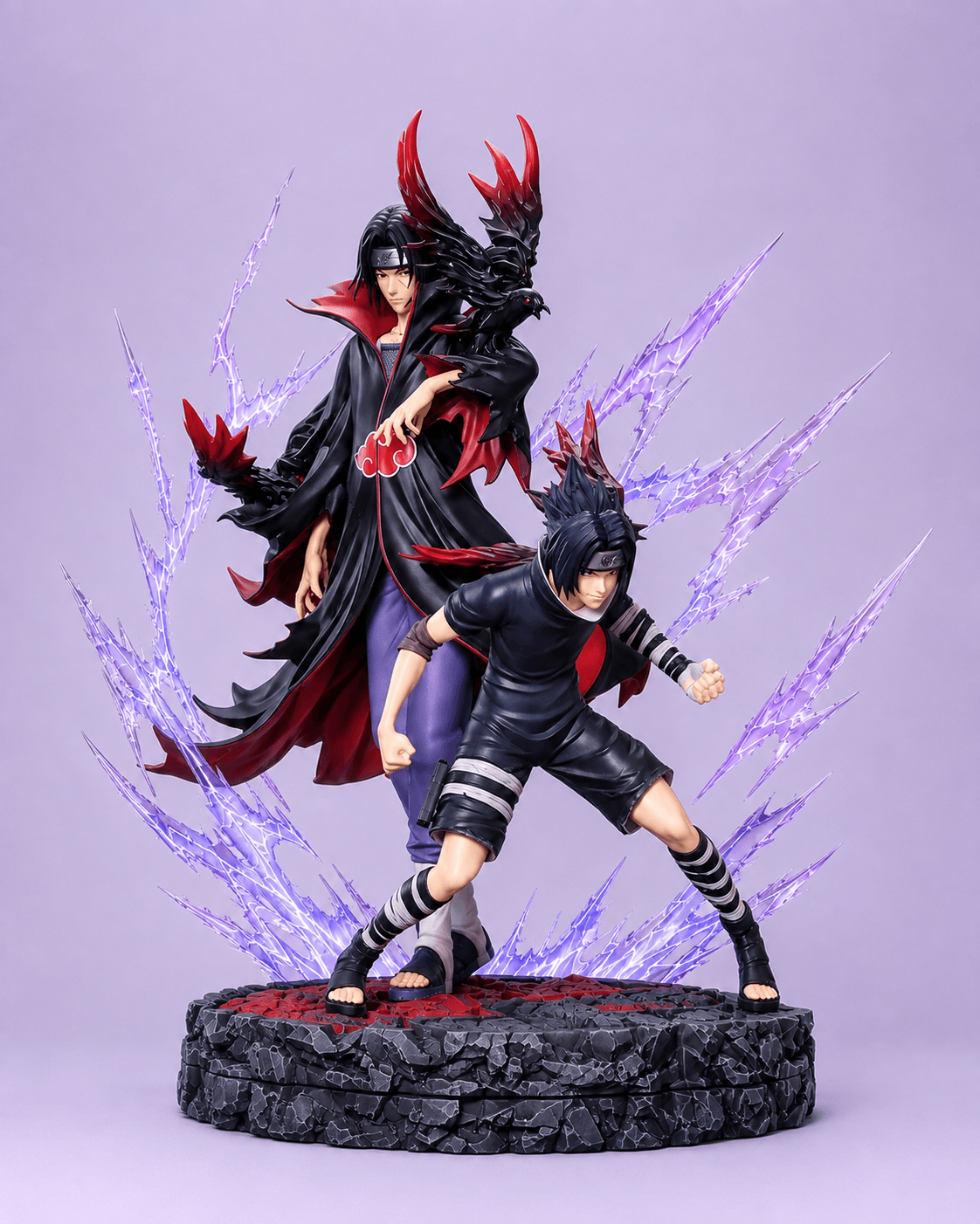 Naruto Anime Figure Uchiha Itachi and Uchiha Sasuke 32cm (11") Collector Statue