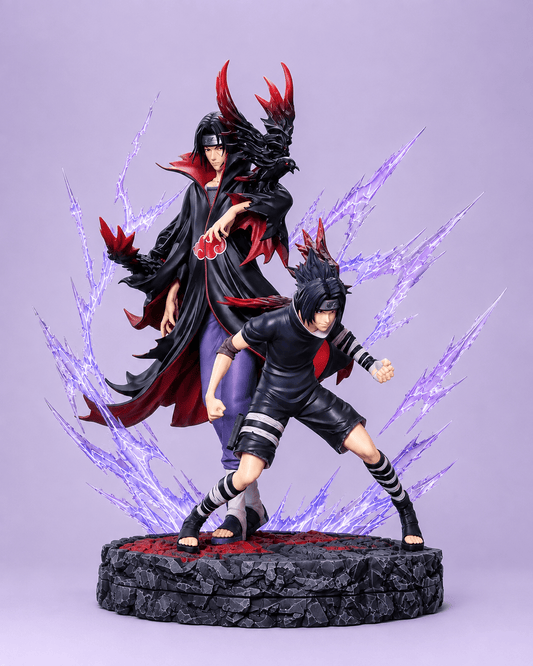 Naruto Anime Figure Uchiha Itachi and Uchiha Sasuke 32cm (11") Collector Statue