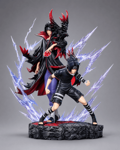 Naruto Anime Figure Uchiha Itachi and Uchiha Sasuke 32cm (11") Collector Statue