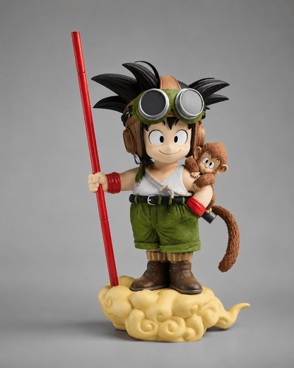 Anime Figure Dragon Ball Son Goku Figure With Monkey Kid 26cm (10") Collector Statue