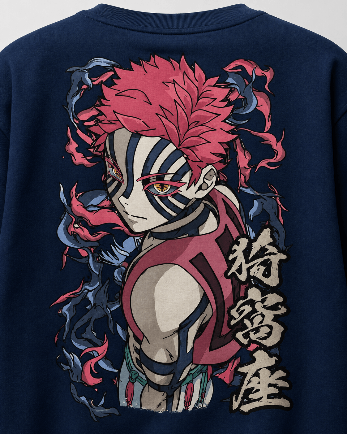 HIKO. Demon Slayer Akaza T-SHIRT NAVY BLUE