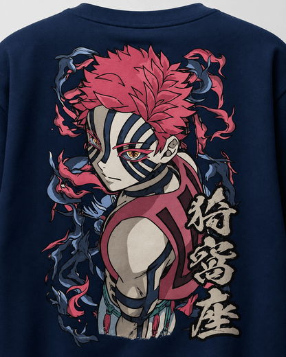 HIKO. Demon Slayer Akaza T-SHIRT NAVY BLUE