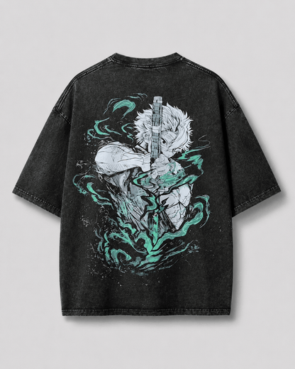 HIKO. Shinazugawa Sanemi Demon Slayer T-SHIRT- BLACK