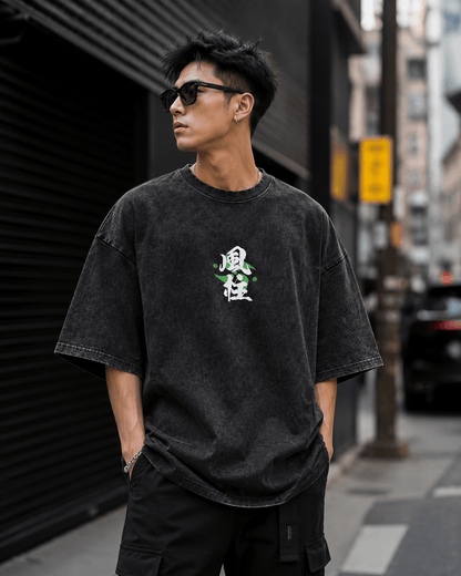 HIKO. Shinazugawa Sanemi Demon Slayer T-SHIRT- BLACK