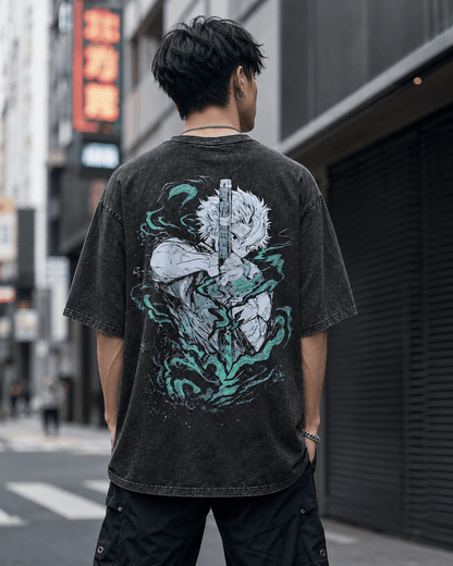 HIKO. Shinazugawa Sanemi Demon Slayer T-SHIRT- BLACK