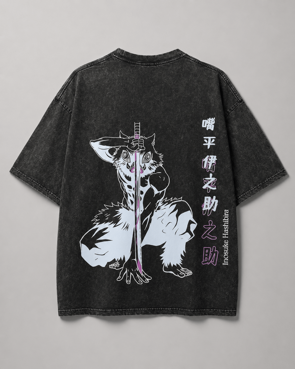 Hiko. Inosuke Demon Slayer T- SHIRT - BLACK
