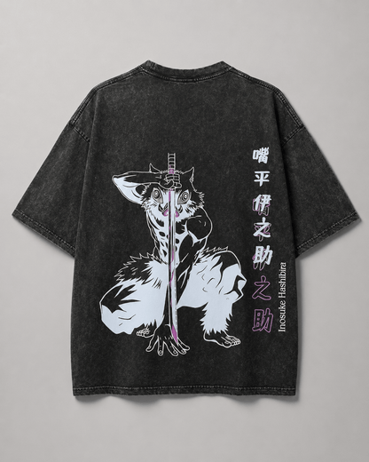 Hiko. Inosuke Demon Slayer T- SHIRT - BLACK