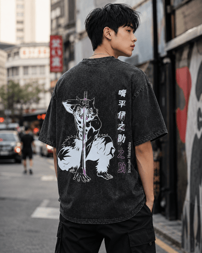 Hiko. Inosuke Demon Slayer T- SHIRT - BLACK