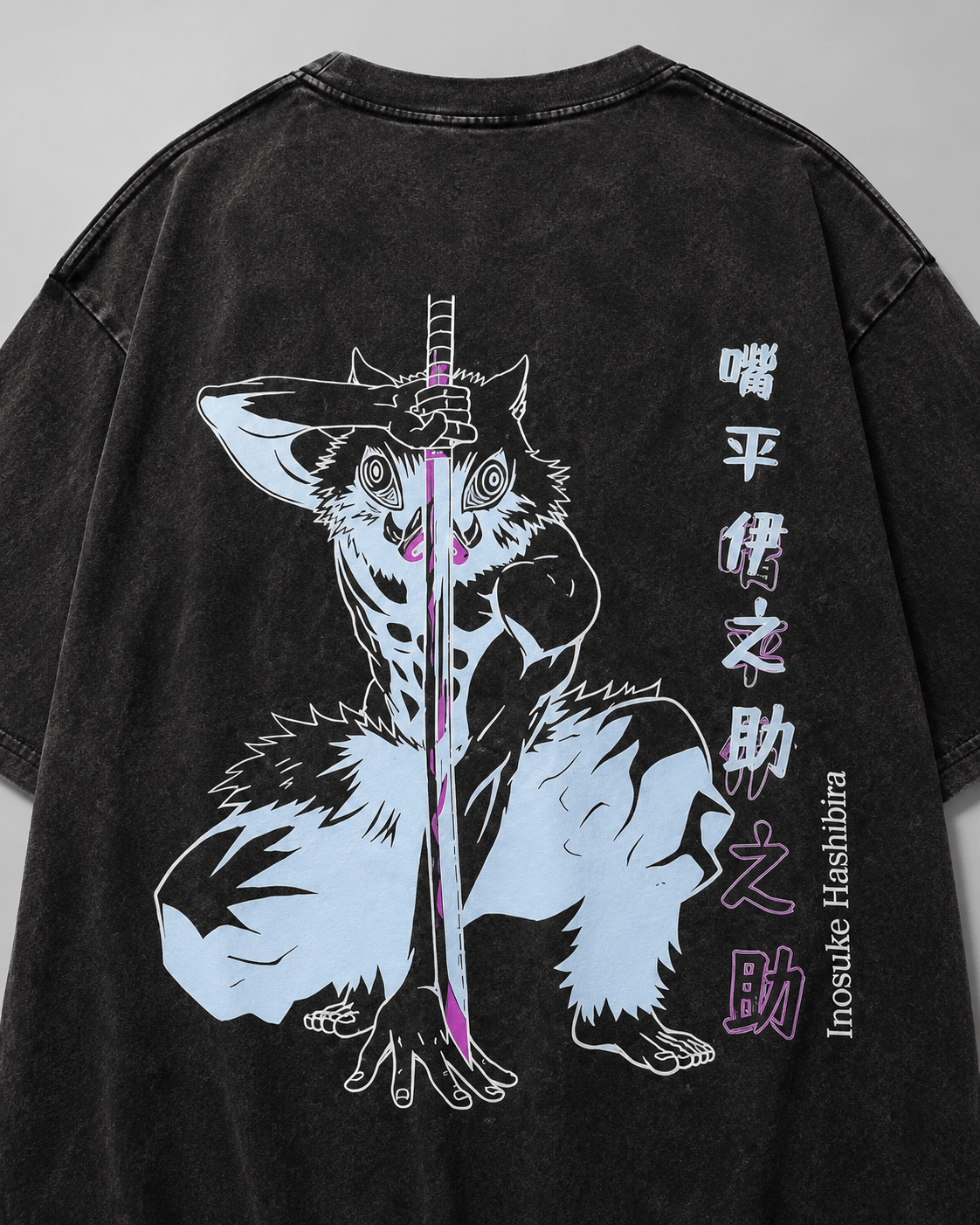 Hiko. Inosuke Demon Slayer T- SHIRT - BLACK