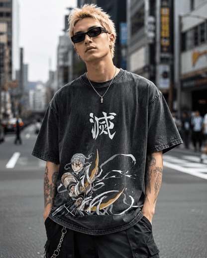 HIKO. Demon Slayer Uzui Tengen T-SHIRT - BLACK