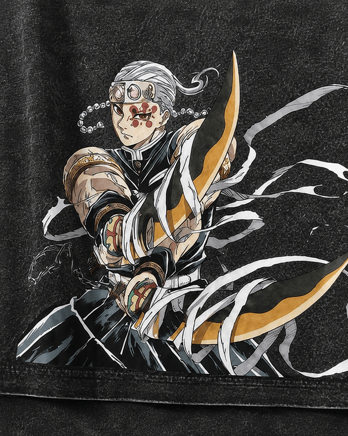 HIKO. Demon Slayer Uzui Tengen T-SHIRT - BLACK