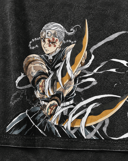 HIKO. Demon Slayer Uzui Tengen T-SHIRT - BLACK