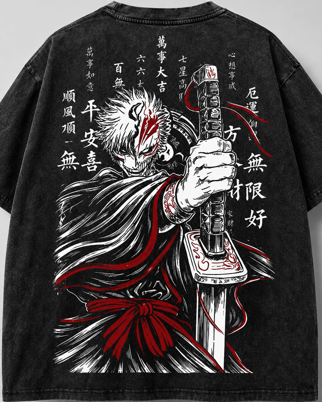 HIKO. BLEACH Kurosaki Ichigo T-SHIRT- BLACK