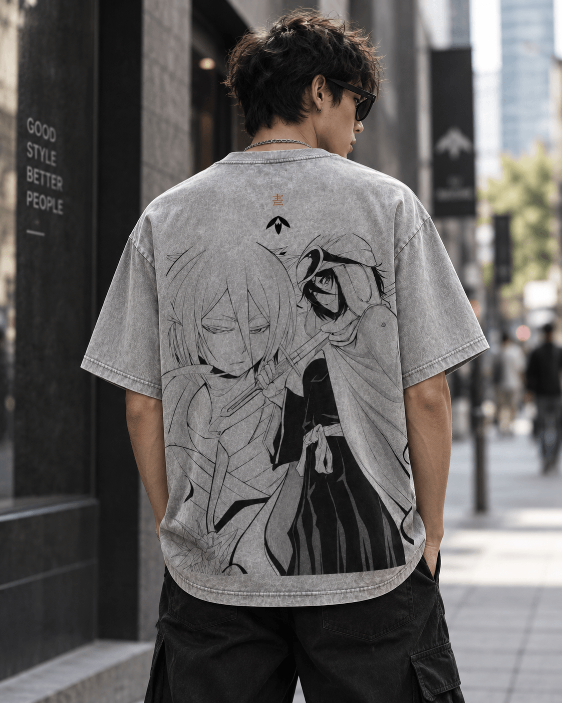 HIKO. BLEACH Kuchiki Rukia T-SHIRT-GREY
