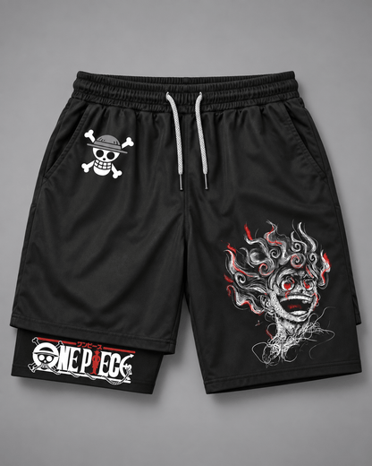 HIKO. ONE PIECE DOUBLE LAYERED SHORT-BLACK