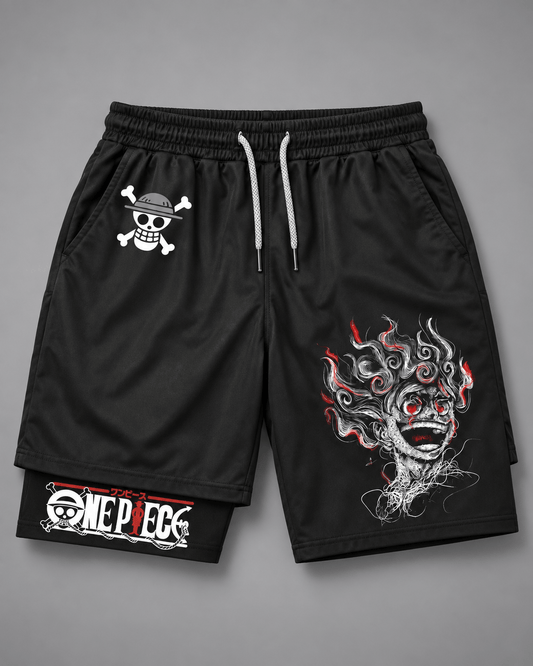 HIKO. ONE PIECE DOUBLE LAYERED SHORT-BLACK