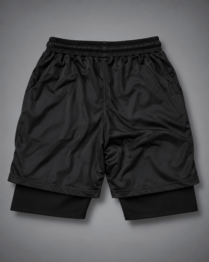 HIKO. ONE PIECE DOUBLE LAYERED SHORT-BLACK