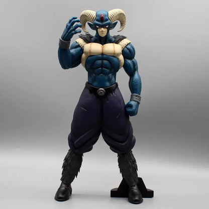 Dragon Ball figure of Moro standing confidently with both arms crossed, showcasing his muscular physique and purple pants.