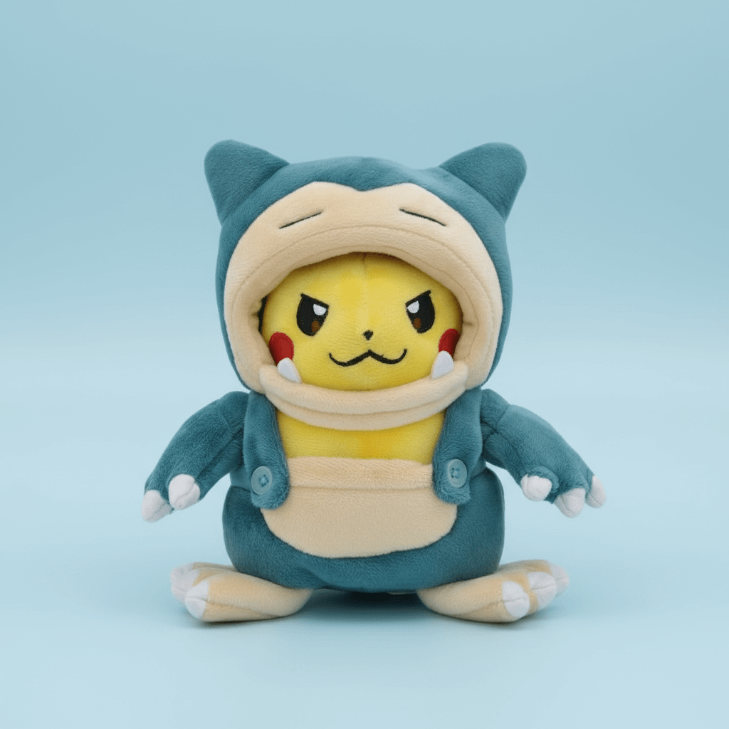 Pokémon Anime Plush Toy Thunder Napper Pikachu Cosplay Snorlax 22cm (9") Plushie